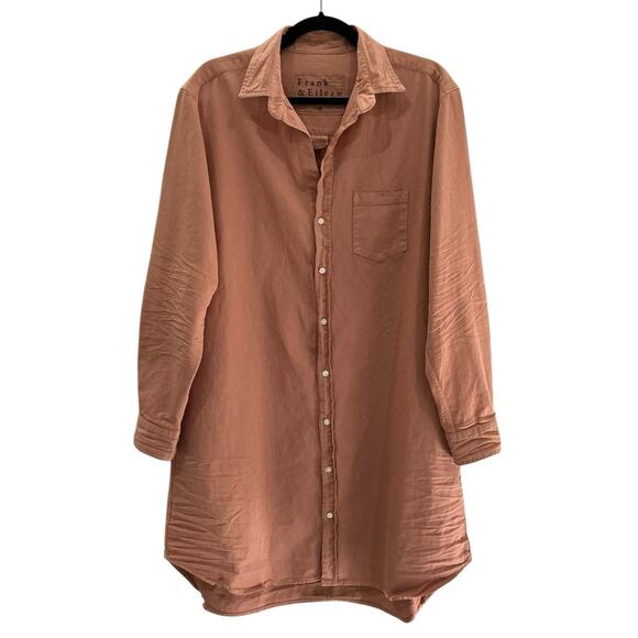 Frank & Eileen Mary Classic Shirtdress Famous Denim 100% Cotton Desert Size XL - Picture 4 of 13